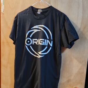 Origins Black Graphic Tee for Men